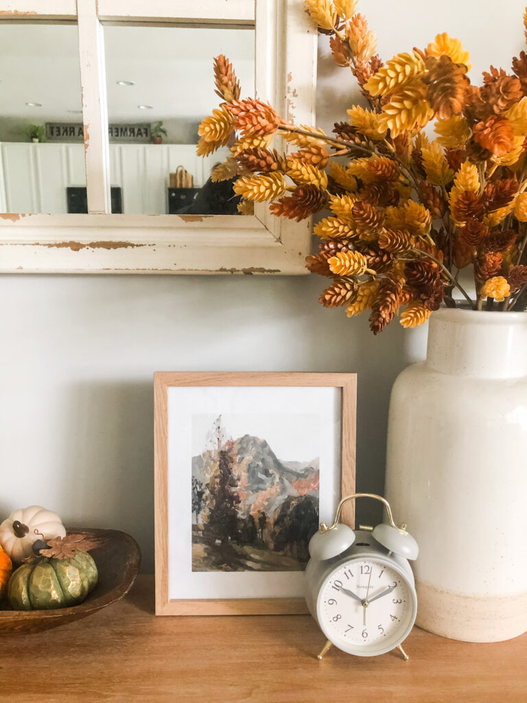 fall inspired console table styling 7